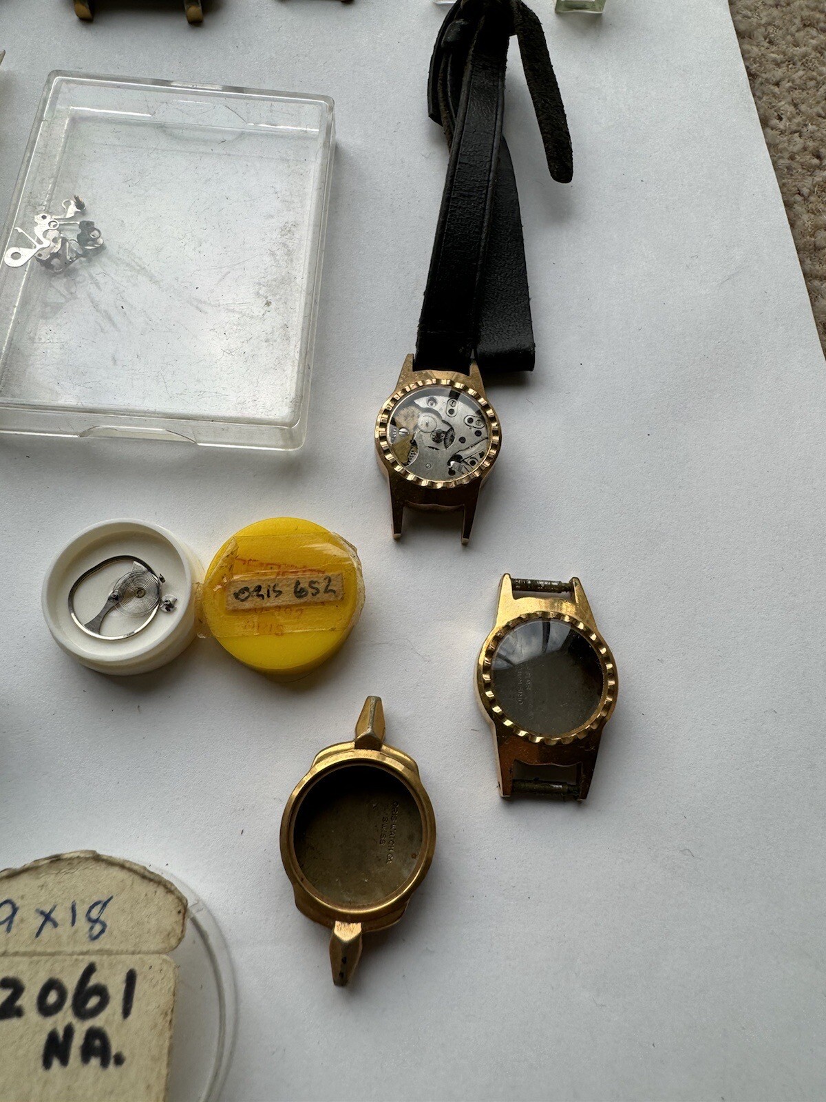 Oris Job Lot Gents & Ladies Wrist Watches Parts Cal 461, 452, 454, 361