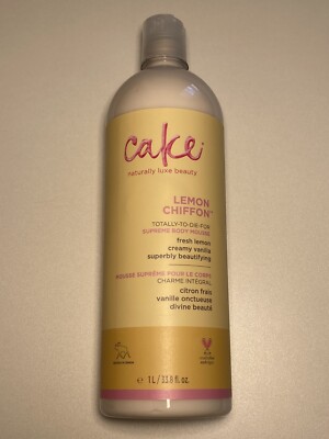 Cake Naturally Luxe Beauty Lemon Chiffon 33.8 oz Supreme Body Mousse Supersize