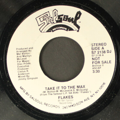 FLAKES: take it to the max / mono SALSOUL 7