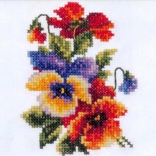 "Bouquet" Unprinted Counted Funny Needlework Cross Stitch Kit Magic Needle 28-02