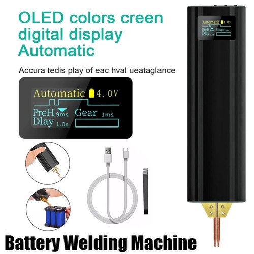 OLED Digital Battery Spot Welder with 5.0Ah Battery 80 Gears Spot Welder Handhel