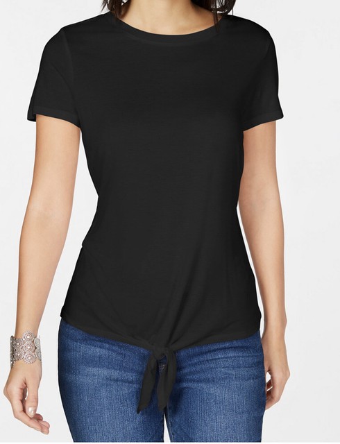 black tie front shirt