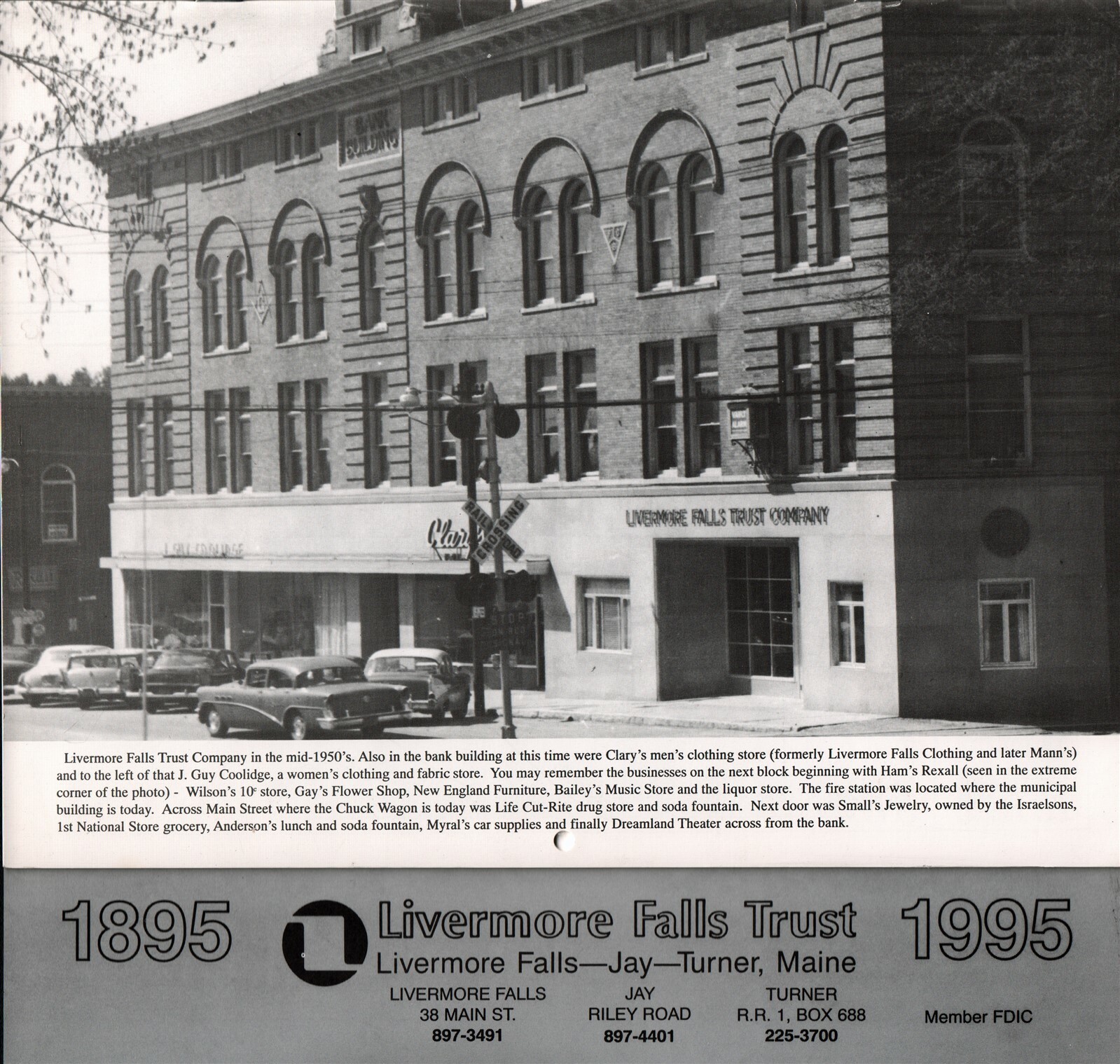 Livermore Falls, Maine Livermore Falls Trust Calendar 1995 With