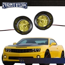 Fit For 10-13 Chevy Camaro Yellow Lens Fog Lights Driving Lamps w/ Bulbs