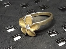 Pretty Sterling Silver Vintage Flower Ring