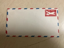 (101) 1950 US #UC18 Air Mail stamped envelope 6c Air Mail