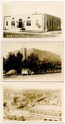 USA Three ''Dalhart Texas'' Photo Cards incl. ''Post Office Building''