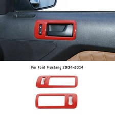 Red Interior Door Handle Frame Trim Cover Bezel For Ford Mustang 2004-2014 Parts