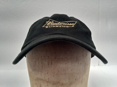 Black Budweiser Supreme Gold Logo StrapBack Hat | eBay