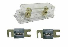 IMC Audio ANL Fuse Holder w/ 2 125 Amp Gold Wafer Fuse Fits 0/2/4 Gauge Wire