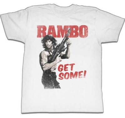 Rambo First Blood John Ready Rocket Launcher Men's T Shirt 80's Movie Merch