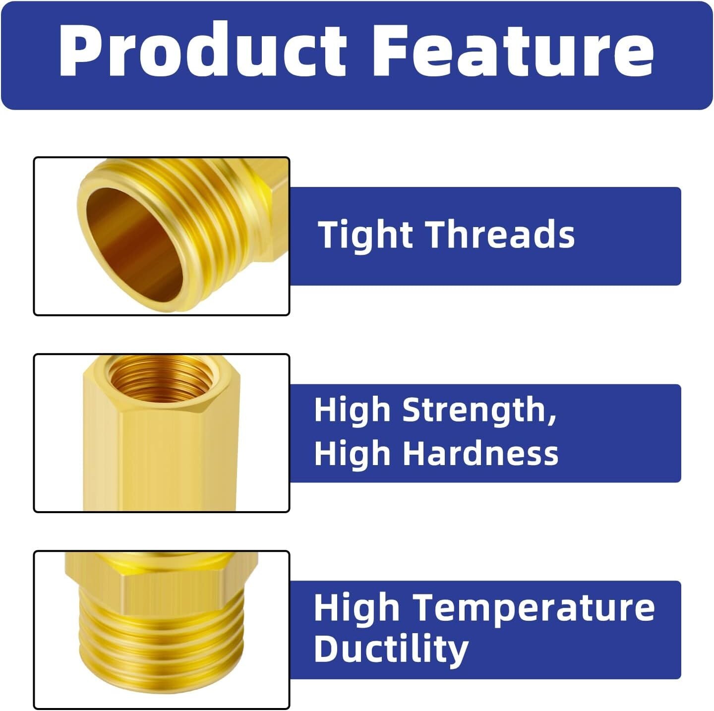 12 x Brass Connector 1/4"x 1/4" BSP Brass Pipe Fitting Nipple & Hex