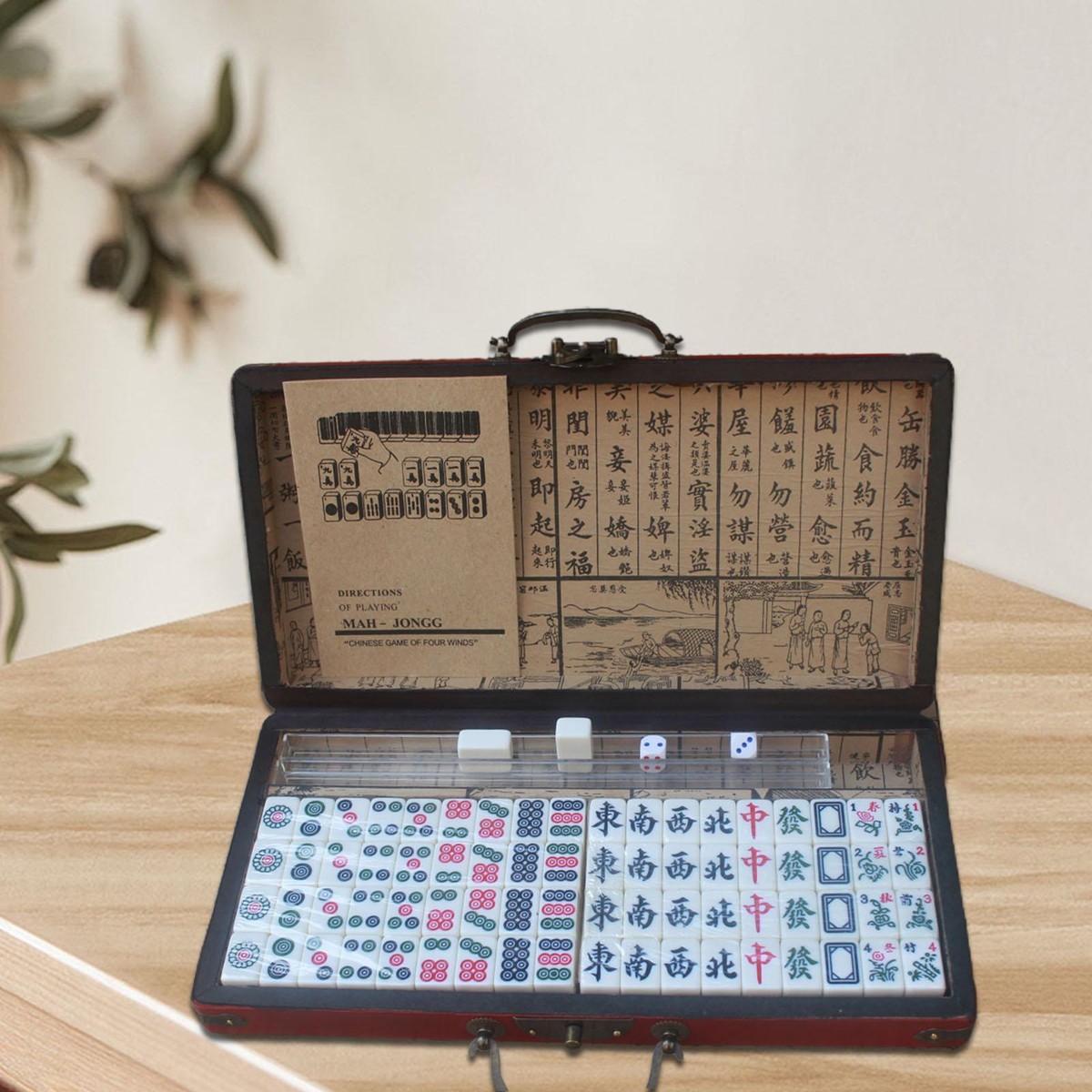 Produktbild von 30 Mm Tragbares Kleines Mahjong-Set Für Reisen, Traditionelle Chinesische Spiele, Indoor-Unterhaltung – Zu Niedrigen Preisen Im Onlineshop Kaufen