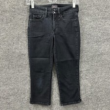 Nydj Not Your Daughter Jeans Womens 0p Black Cool Embrace Lift X Tuck Low Rise