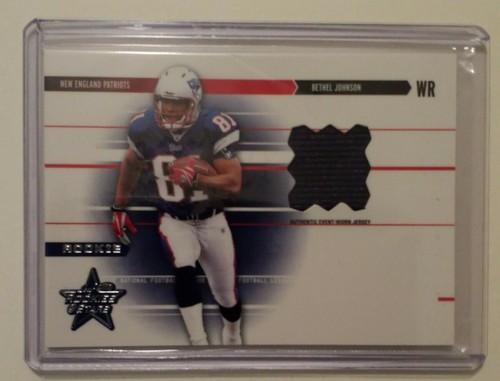 2003 Rookies & Stars 322/550 Bethel Johnson Game Worn Jersey NFL #272 Rookie Car