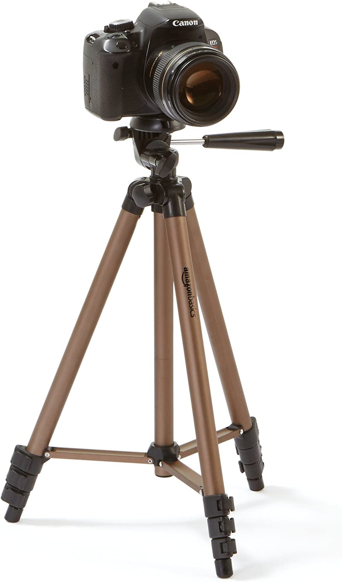 Amazon Basics 50-Inch Lightweight Camera Mount Tripod Stand with