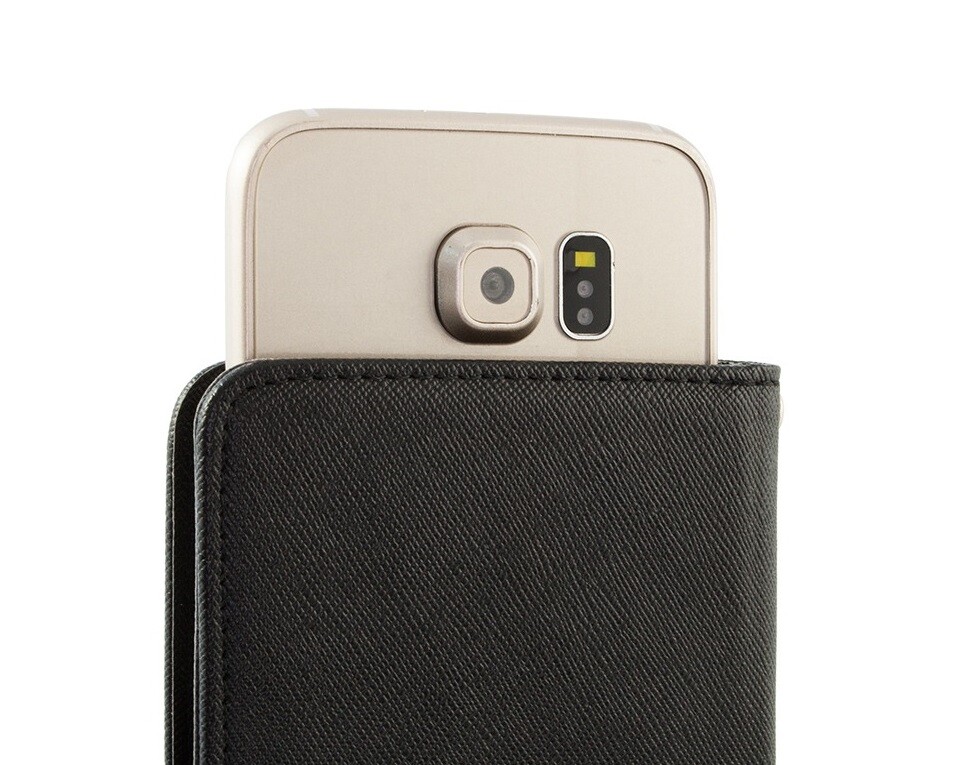 Custodia A Libro In Pelle Per Emporia Prime LTE - Con Supporto E Tasche Per Carte, Colore Nero - 3