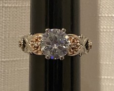 Beautiful Sterling Silver 925 Flower Ring Signed S Size 6.5