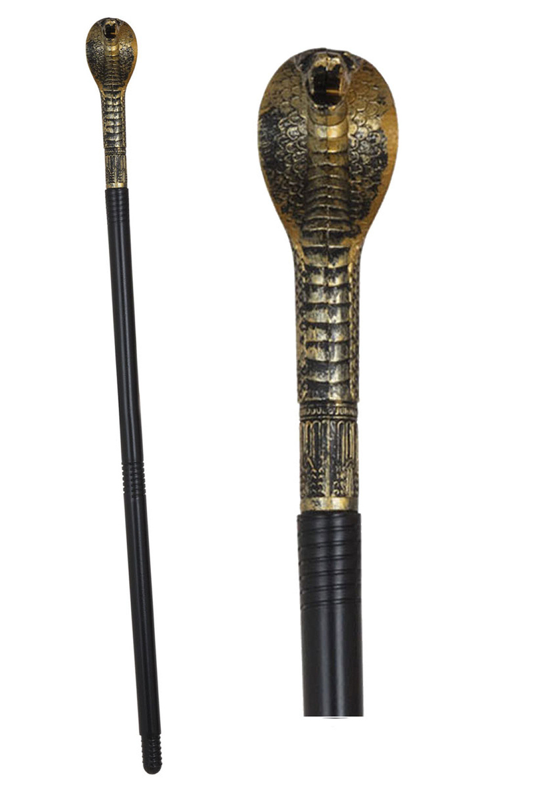 Pimp Snake Cobra 3 piece Cane Walking Stick 1970s 70s Fancy Dress Costume