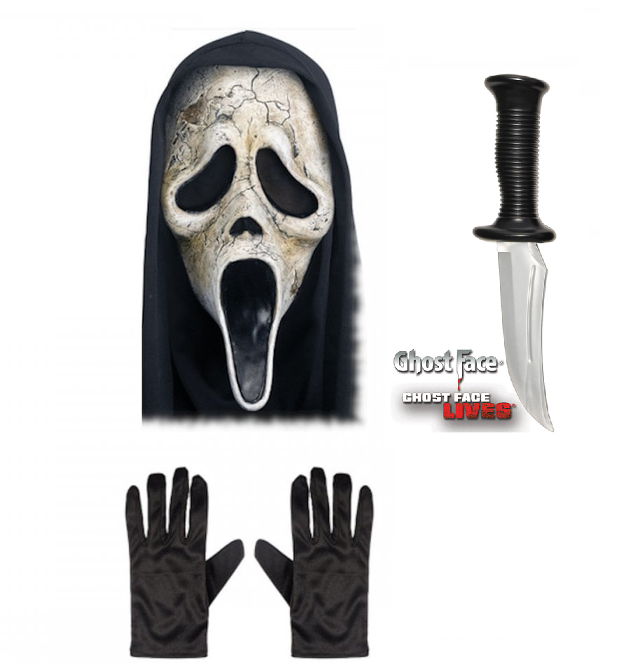 Scream 6 Mask Knife Gloves Ghost Face® Halloween Fancy Dress Costume