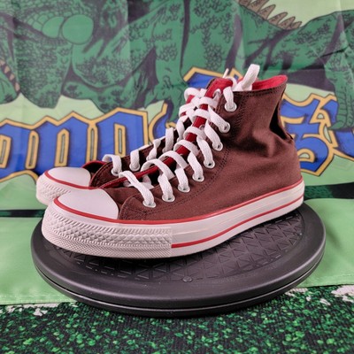 Converse Chuck Taylor All-Star HiTop Chocolate Brown/Red Sz. 8M 10W (66)