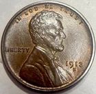 1913-D Lincoln Cent Wheat Penny - Gem BU Stunning -some Red In Protected Areas!!