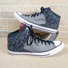 Converse Chuck Taylor All Star Street Mid Men's Gray Black Red Sneakers US 10