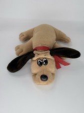 Vintage 1985 Tonka Pound Puppies Newborn Tan Brown Plush Puppy Red Collar