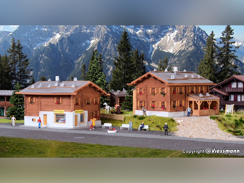 KIBRI 37030 deux chalets alpestres en kit de précision pour modélistes exigeants