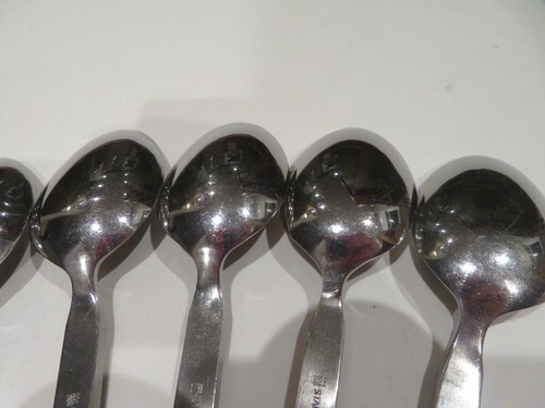 VTG MCM lot of 9 Spoons 6.5" Teaspoons Stanley Roberts Stainless Crosspoint - Picture 9 of 23