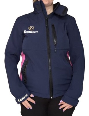 Equisoc Jacke Pferd Größe M Damen blau warm rosa gefüttert Ponyreiten