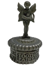 Vintage TORINO TOOTH FAIRY LOST TEETH HOLDER PEWTER TRINKET BOX MINIATURE