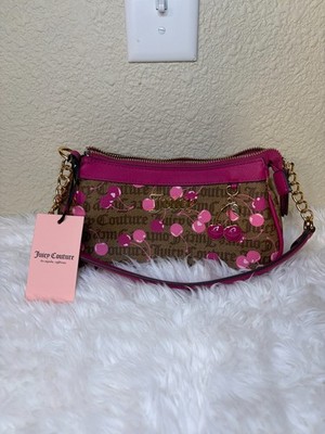 Juicy Couture ''Cherry Girl'' Shoulder Bag Pink Brown Logo Y2K NWT