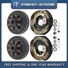 Trailer wheel hub kit 8 on 6.5" Bolt w/ 12" x 2" Left and Right Electric Brake