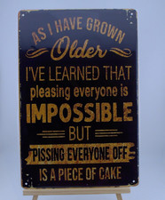 Funny Quote Tin Sign 12x8 Retro Humor Wall Decor Bar Garage Man Cave Gift