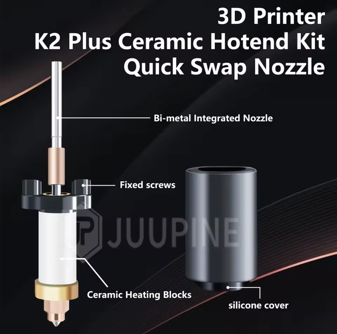 Für Creality K2 Plus 3D Drucker Hotend Kit Extruder Set 0.4mm Düse Nozzle - Bild 4