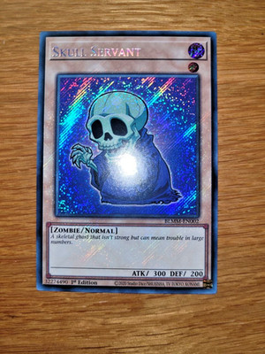 Yugioh Skull Servant BLMM-EN002 Secret Rare English 1st Edition Chibi