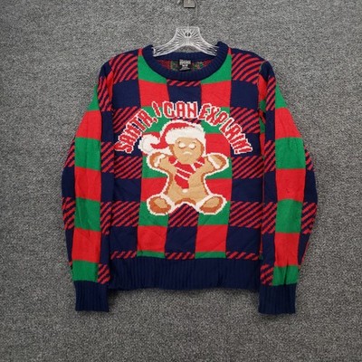 Quad Seven Ugly Christmas Sweater Boys 16 Multicolor Santa I Can Explain
