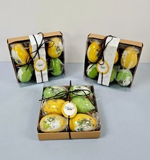 Green and Yellow Bunny Design Hanging Easter Eggs 18 in total brand new in box