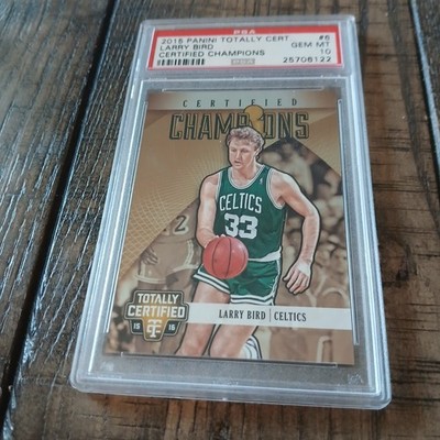 Panini 2015-16 Totally Certified Larry Bird #6 Certified Champions PSA 10 /199 …