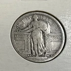 1917-D Type 1 Standing Liberty Silver Quarter VG+