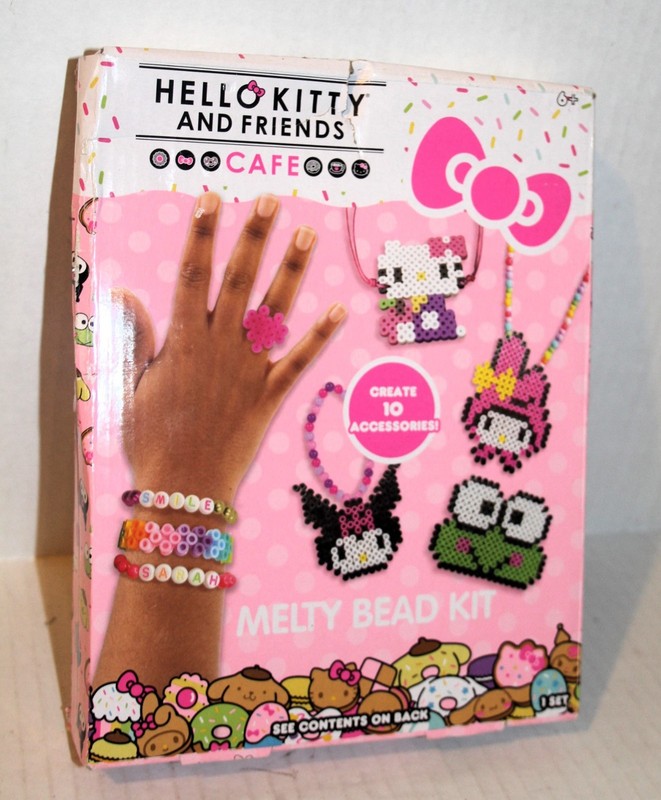 HELLO KITTY My Melody KEROPPI Kuromi MELTY BEADS Craft Art KIT Keychain Bracelet