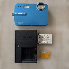 OLYMPUS Waterproof Compact Digital Camera Blue 10MP Underwater Shooting