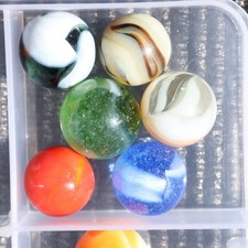 HTF Lot 6 Marbles Alley Peltier Vitro MIBs M- to M Green Fizz Windex BullsEye