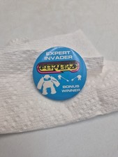 Vintage Atari 1980 Expert Invader Berzerk Bonus Winner Pinback Button READ