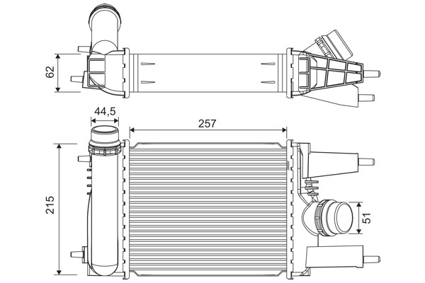 VALEO-OE 822916-OE Charge Air Cooler for NISSAN