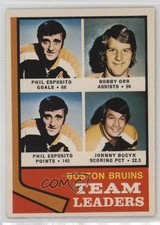 1974-75 O-Pee-Chee Phil Esposito Bobby Orr Johnny Bucyk #28 HOF 1pt9