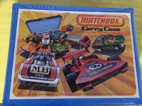 Vintage Matchbox Blue Carry Case 1976 Holds 48 Matchbox Cars With Trays