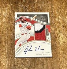 Jordan Walker Holo Silver Signed 3 Color Number Rookie Patch Card! # 46/ 67