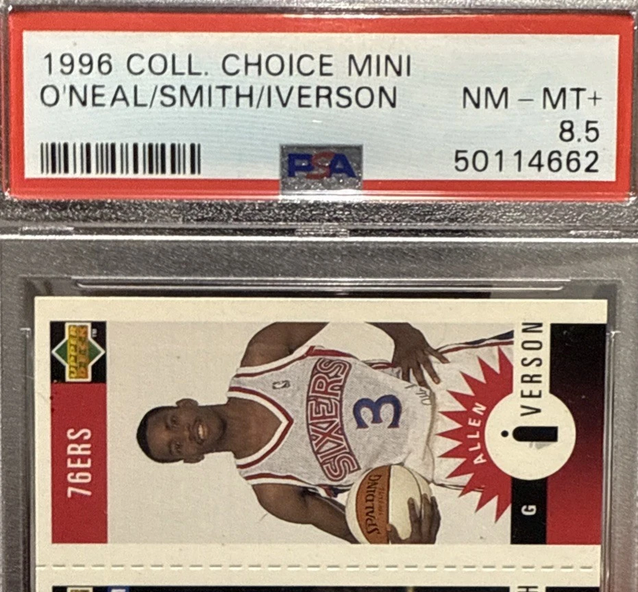 1996-97 Upper Deck Collector's - Mini - Allen Iverson 🔥Shaquille O’neal 🔥Novato Foto 2 de 4